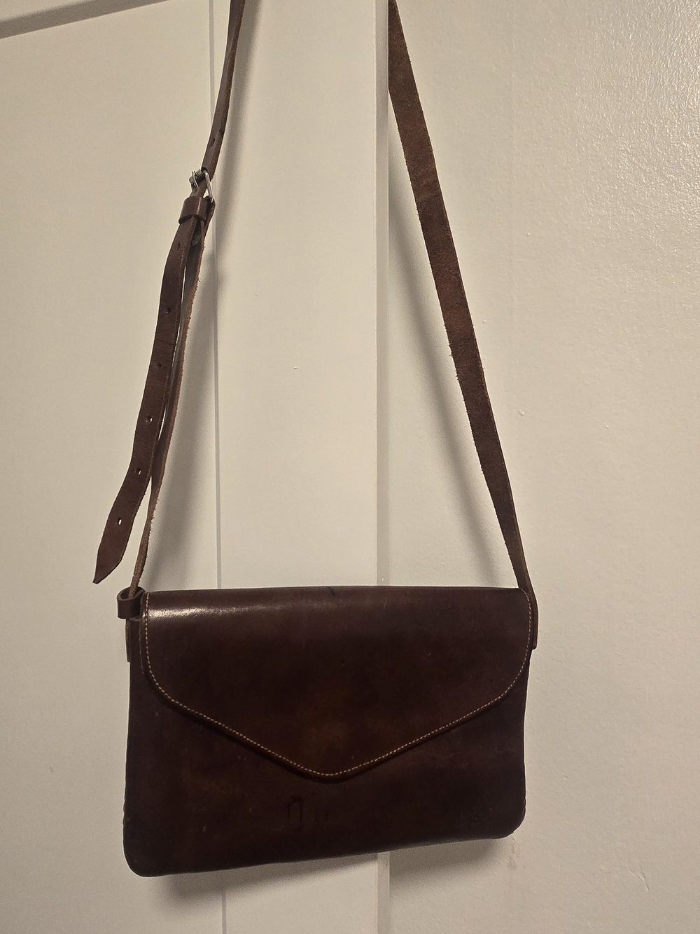 Brown Leather Crossbody Shoulder Bag